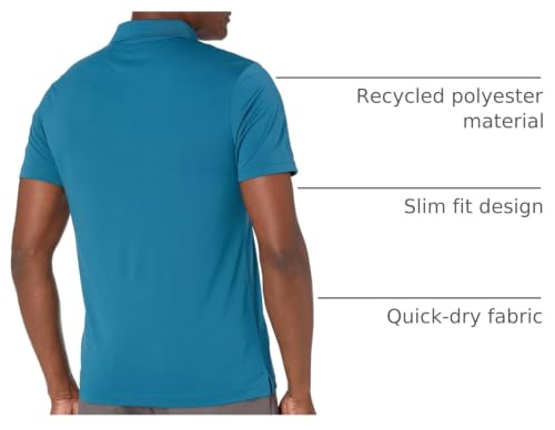 Image of Amazon Essentials Men's Moisture Wicking Golf Polo Shirt, Short Sleeve, Slim-Fit, Quick-Dry, Active Wear
