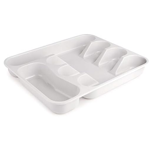 Porta Talheres com 5 Divisórias Plasútil Branco