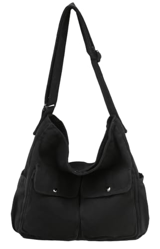 Image of Messenger Bag Hobo Crossbody Bags for Women Canvas Bag Crossbody Tote Bag Shoulder Bag