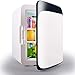 Zhgzhzwlf Mini Refrigerador Mini Nevera PortáTil para El Skincare 10l 6 Latas De Refrescos Mini Neveras 220v/12v para Enfriar Y Calentar Nevera PequeñA Y Silenciosa para Skincare (Blanco)
