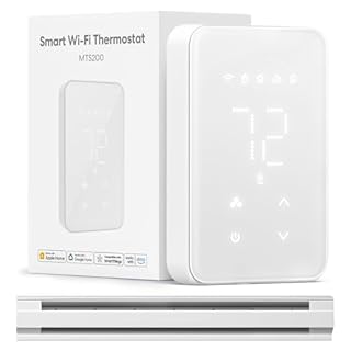 meross Smart Thermostat for Electric Baseboard and in-Wall Heaters Work with HomeKit, Alexa and Google Home, 120V-240V Wi-Fi Programmable Thermostat with Easy Install, Energy Saving, 4 Wires Needed