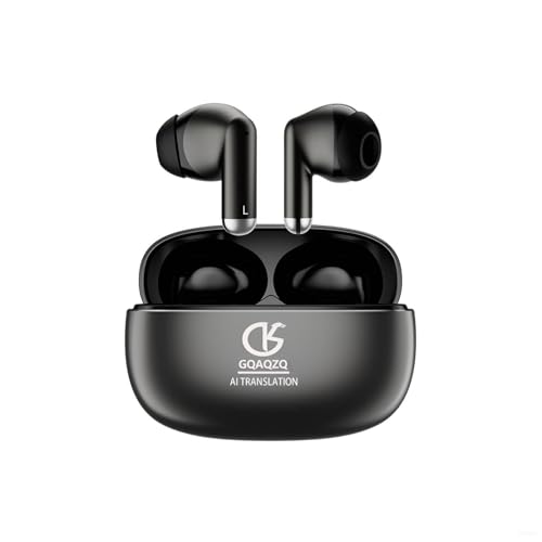 GQAQZQ AI Translation Earbuds Real time, 100+ Languages,Translation Equipment Suitable for Travel, Business and Study, Zinc Alloy Case, in-Ear Noise Reduction,ISO, Android System Universal