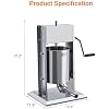 Sausage Stuffer, Manual 11LBS/5L Sausage Maker Machine, Meat Stuffer with Dual Speed, Stainless Steel Heavy Duty Sausage Filler with 5 Stuffing Tubes, for Commercial and Home Use