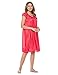 Casual Nights Women's Cap Sleeve Rose Satin Nightgown - Red - X-Large
