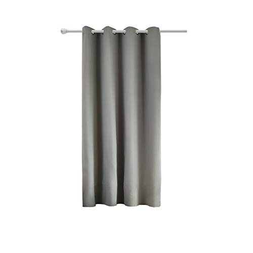 WOLTU Cortina Opaca con Ojales 1 Pieza Cortinas Térmicas Aislantes Moderna Decoración Ventanas para Dormotorio Habitacion Sala Salon 135x175 cm Gris Oscuro