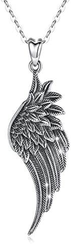 LOOVE Angel Wing Necklace for Women Sterling Silver Guardian Angel Necklace Wing Pendant Charm Angel Jewelry Women Girls