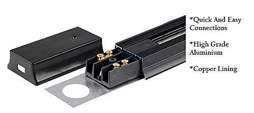 Image of Rectangular LED Track Lighting | LED Track Lighting Ceiling Spotlight Black Finish Trackline Trackway Lights