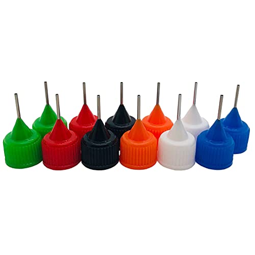 MYYZMY 18 Pcs Precision Tip Applicator Bottles, 0.5 Ounce Translucent Glue Bottles, with 2 Funnel, Multicolor Lids 4 31QlZ5eYngL