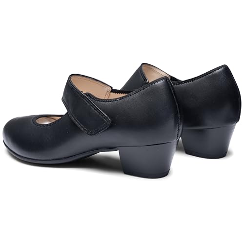 Ara Women's 35mm Black Mary Jane Pump - Calico 22