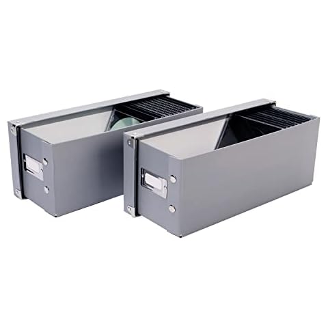 Snap-N-Store CD Storage Box - Pack of 1/2 - Durable Disc Holder with Lid to Store for Discs (2 Pack - CD, Ultimate Gray) Cover