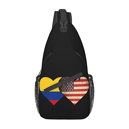 Morrales de un solo tirante con bandera Colombia y EE.UU. miniatura 2
