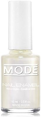 MODE Sheer Mother of Pearl White with Blue Violet Frost Shimmer Nail Polish Shade #116, Long Wear, High Gloss Nail Enamel Made in Beautiful USA