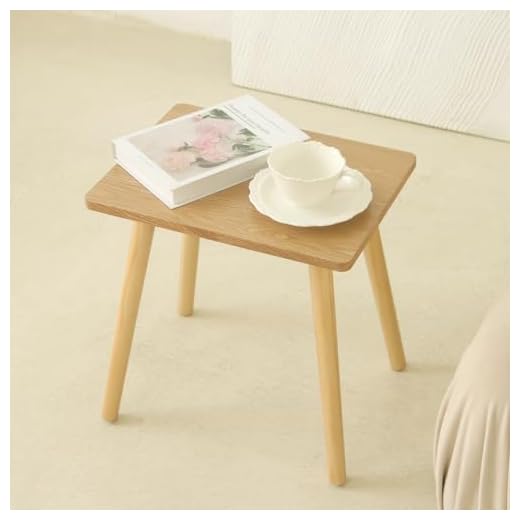 AWASEN Side Table, Small End Accent Table for Living Room Bedroom Office Small Spaces, Modern Wood Side Table Nightstand with Solid Wood, Easy Assembly, (Natural)