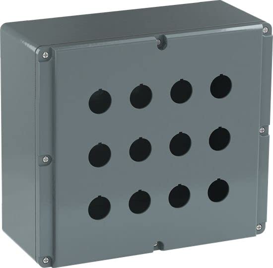 ABB Modular Metal Steuerstation Leergehäuse, 12, Grau, Aluminium
