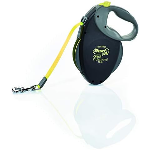 Flexi Giant Professional, Gurt, L: 10 M, Schwarz/Neon Cover