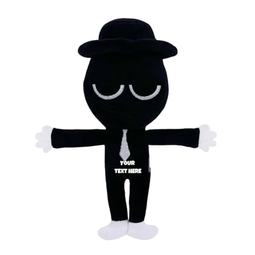 Image of Customized Text Standing Black Sprunki Plushies
