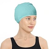 JIMACRO Siliconen Zwemmuts, Waterdichte Zachte Badmuts voor Lang Kort Haar, Duurzaam Rekbare Badmuts, Hypoallergene Elastische Zwemmuts voor Heren Dames Volwassenen Kinderen (Groente)