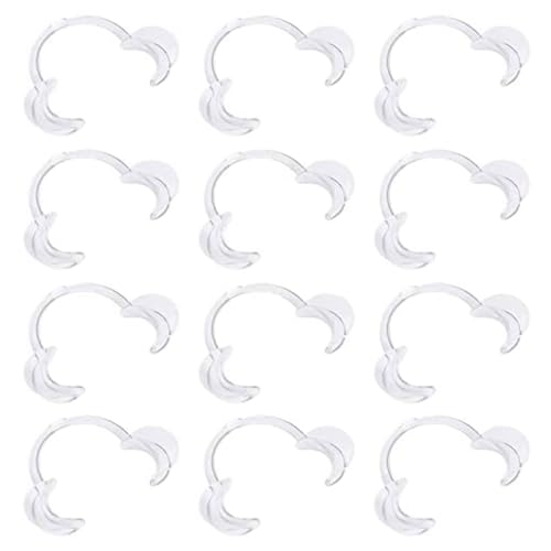 Vicloon Abridor de Boca Dental,12 PCS Retractores de Mejilla en forma de C, Blanqueamiento de Dientes para Adultos Retractores de Labios en la Mejilla Intra-oral Speak Out Adult Divertido Juego-Blanco
