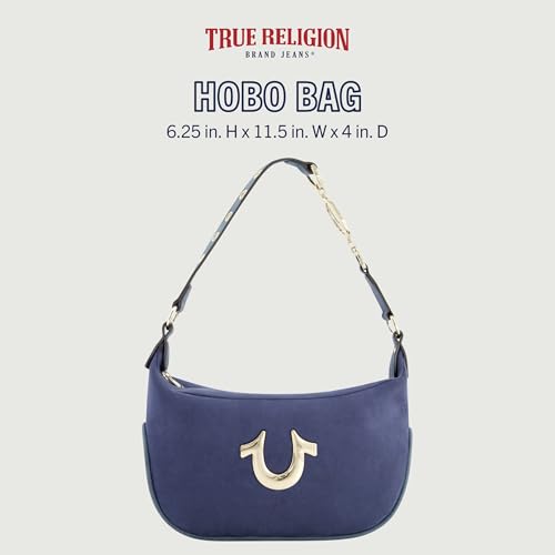 Image of True Religion Women's Shoulder Bag Purse, Hobo Handbag with Eyelet Strap