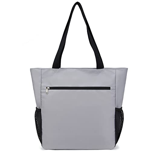 Image of ETidy Large Capacity Foldable Tote Bag With Zipper | Water-resistant, Lightweight, Sandproof, Beach Bag, Gym Bag, Travel Shopping Bag