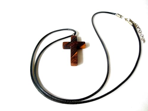 Image of Dagrer Handcrafted Rosewood Cross Pendant Necklace