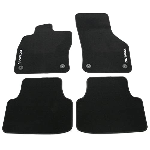 Skoda 5E1061404C Standard Textil Fußmatten Satz 4X Stoffmatten schwarz mit Octavia Schriftzug
