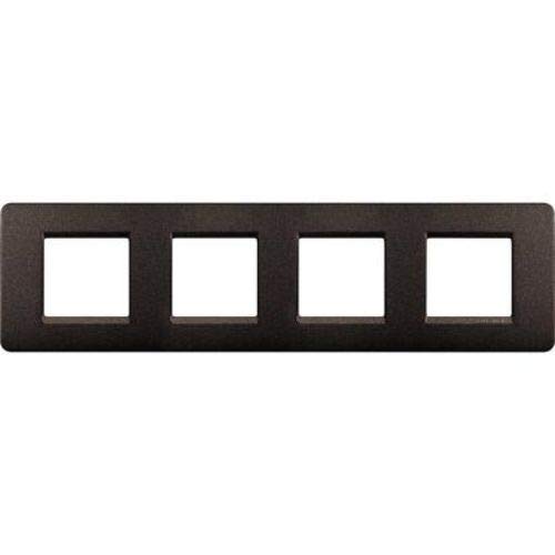 Bticino matix - Plate 2+2+2+2 Horizontal Modules matix Brown Coffee