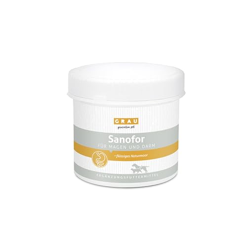 GRAU - das Original - Sanofor, Heilmoor zum Aufbau der Darmflora, für eine Vitale Darmschleimhaut und -Flora 1er Pack (1 x 500 g), Ergänzungsfuttermittel für Hunde und Katzen