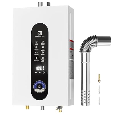 Tankless Water Heater Propane Gas, 16L Instant Hot Water Heater with Fahrenheit Digital Display, Indoor Installation Up to 4.22GPM, 109188BTU