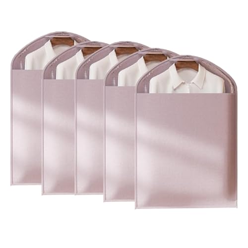 Garment Bag for Travel and Storage, 5 Pack Garment Bags for Hanging Clothes with Zipper and Visible Transparent Window(59 * 80cm/23 * 31in)