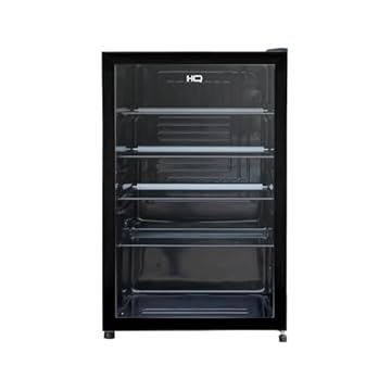 Frigobar Expositor Vertical HQ Vidro Duplo 130 Litros Preto HQ-130FBPVL (220v)