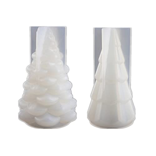 Large 3D Christmas Tree Candle Molds for Candle Making, Silicone Candle Resin Molds Epoxy Casting Mold DIY Decorative Mold