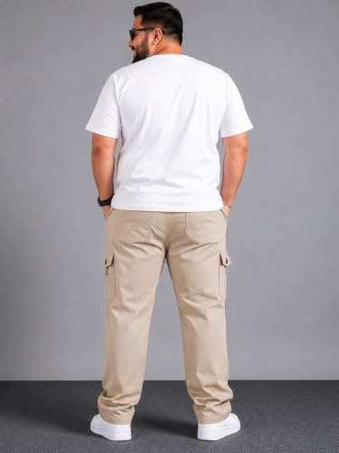 Image of INKKR Men Plus Size Cargo Pants || Plus Cargo Pants Cotton || 2XL-6XL