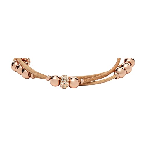 Fossil Women's Stainless Steel and Genuine Leather Bracelet for Women3