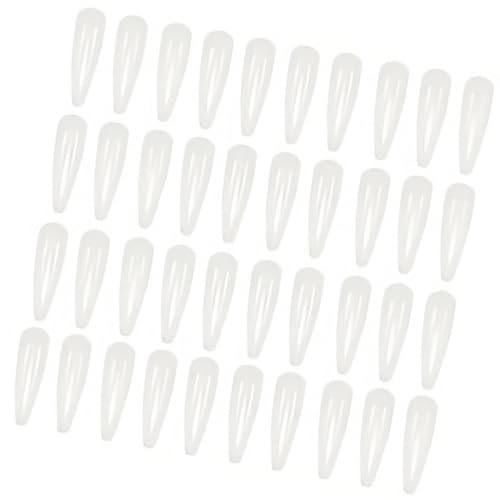 40 Pzs Pinzas Metálicas para Cabello 2 Pulgadas Blanco miniatura 1