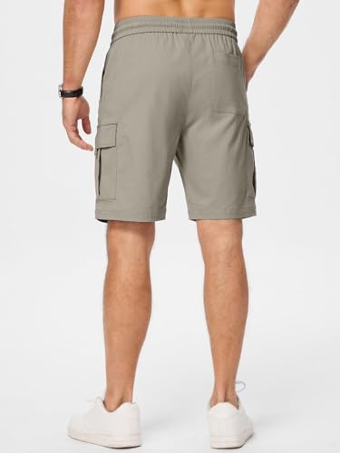 Image of Vogaan Men's Cotton Blend Multi Color Cargo Shorts | Regular Fit | 5 Pocket Casual Utility Shorts