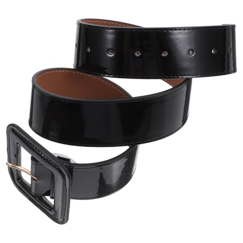 1pc Patent Leather Wide Girdle Belt Leather Belts for Jeans Waistband Ladies Womans Belt Red Casual