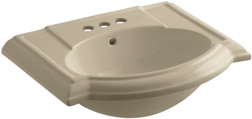 New Arrivals KOHLER K-2287-4-33 Devonshire Bathroom Sink Basin with 4 Centers, Mexican Sand