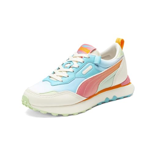 PUMA Kids Girls Rider Fv Summer Ombre Lace Up Sneakers Shoes Casual - Blue, Off White, Pink - Size 4.5 M2