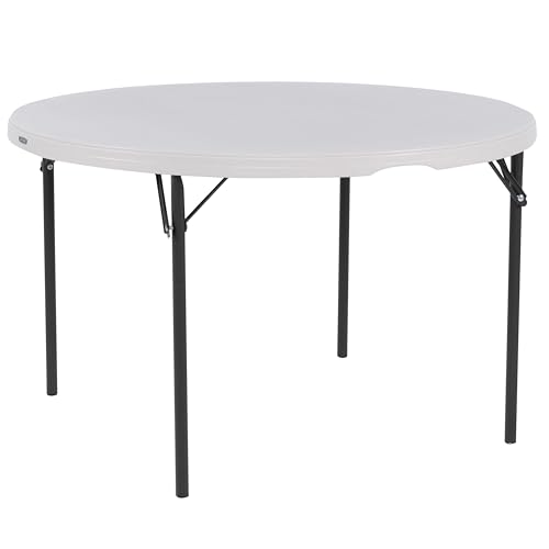 LIFETIME Nesting Round Table 48-Inch White Granite