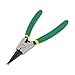 Aexit Green Plastic Pliers Coated Handle External Straight Circlip Plier SLI-p-Joint Pliers 6