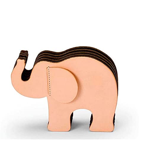 Graf von Faber-Castell 118859 - Stiftehalter Elefant aus Leder, mit 12 Buntstifte Polychromos