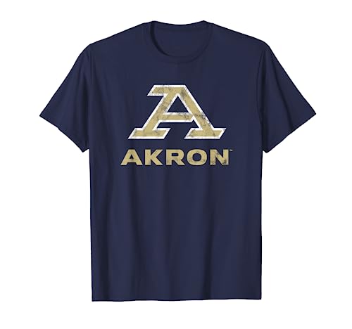 University of Akron Zips Distressed Primary T-Shirt