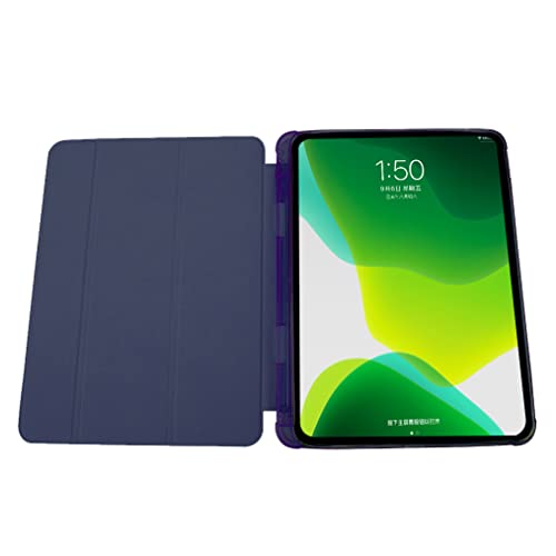 Compatible with iPad (10.2 inch) Tablet Protective Case, Y Shaped Folding Case with Pen Slot, Deep Blue - Image 2