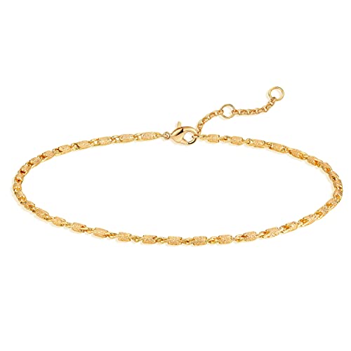 Image of MTMY Gold Anklets for Women 14K Gold Plated Tiny Bead Anklet Colorful Tassel Foot Chain Dainty Adjustable Cute Summer Beach Boho Anklets Jewelry Gift