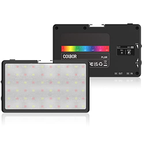 PL8R Luce Video RGB Tascabile 2700K-6500K Fotografia Pannello Luce di Riempimento LED Dimmerabile 37 Effetti di Luce Scene Batteria Integrata