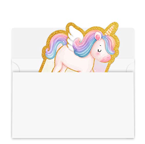 30Pcs Funny Magical Unicorn Party Invitations With Envelopes For Kids Birthday Baby Shower, Unicorn Themed Party Supplies #TOP3