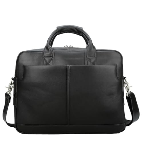 Men's Business Bag Crazy Horse Leather Briefcase Shoulder Bag Large Men's Bag Tote