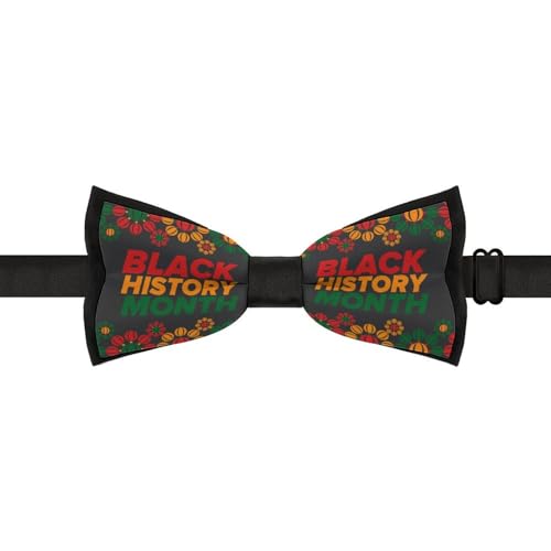 GoasNei Black History Month 2023 Bow Tie for Men Adjustable Necktie Funny Tie Neck Ties for Weddings Party
