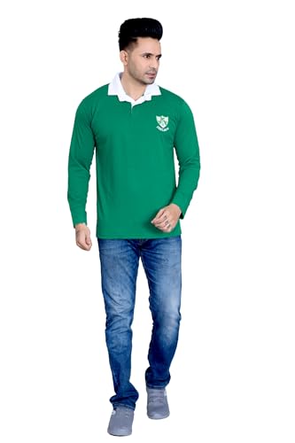 Activewear Men Irish Rugby Ireland Full Sleeve Supporter Shirts Size S to 3XL (2XL, Green)